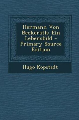 Cover of Hermann Von Beckerath