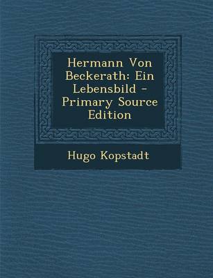 Book cover for Hermann Von Beckerath