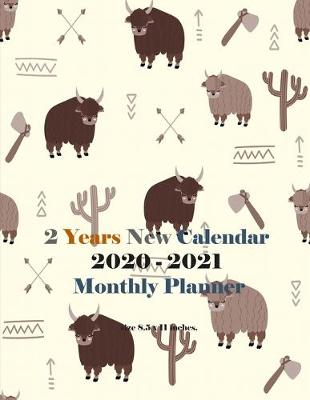 Book cover for 2 Years New Calendar 2020-2021 Monthly Planner