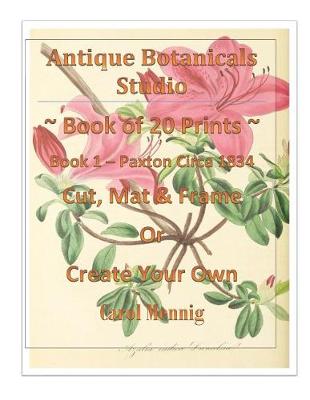 Book cover for Antique Botanicals Studio Book of 20 Prints Book 1 - Paxton Circa 1834 Cut, Mat & Frame or Create Your Own