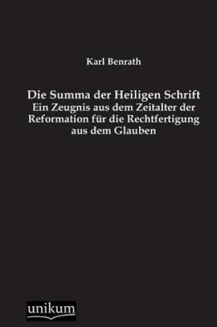 Cover of Die Summa Der Heiligen Schrift
