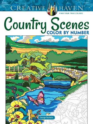 Book cover for Creative Haven Country Scenes Color by Number