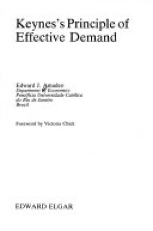 Cover of Keynes′s Principle of Effective Demand