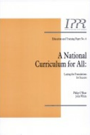 Cover of A National Curriculum for All