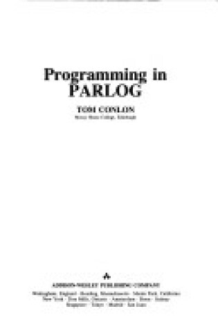 Cover of Programming in PARLOG