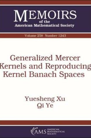 Cover of Generalized Mercer Kernels and Reproducing Kernel Banach Spaces