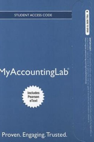 Cover of NEW MyLab Accounting with Pearson eText -- Access Card -- for Essentials of Accounting