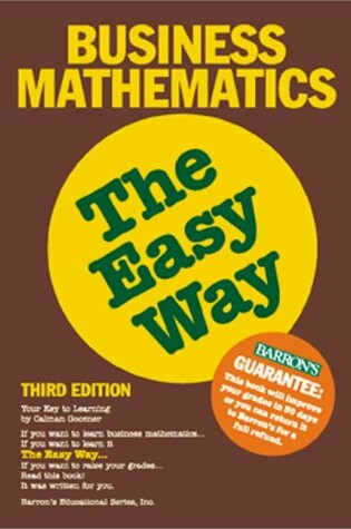 Cover of Business Math the Easy Way