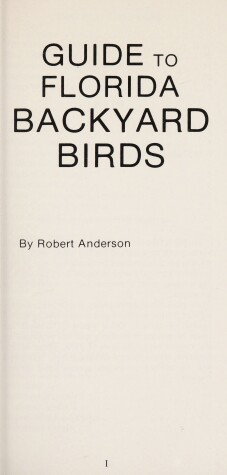 Book cover for Guide to Florida Backyard Birds