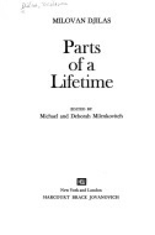 Cover of Parts of a Lifetime