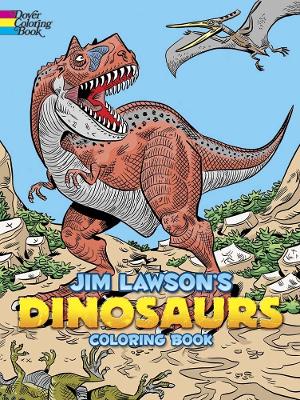 Book cover for Jim Lawson's Dinosaurs Coloring Book