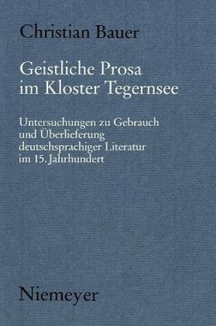 Cover of Geistliche Prosa Im Kloster Tegernsee