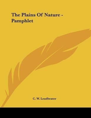 Book cover for The Plains of Nature - Pamphlet