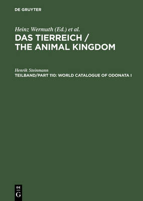 Book cover for World Catalogue of Odonata I