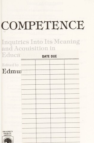 Cover of Competence CB