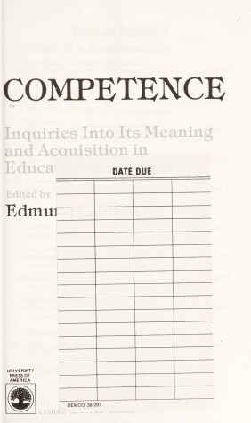 Book cover for Competence CB