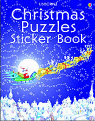 Book cover for Christmas Puzzles Sticker Book