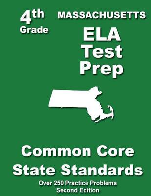 Book cover for Massachusetts 4th Grade ELA Test Prep