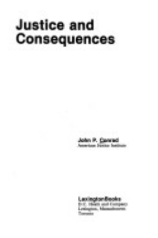 Cover of Justice and Consequences