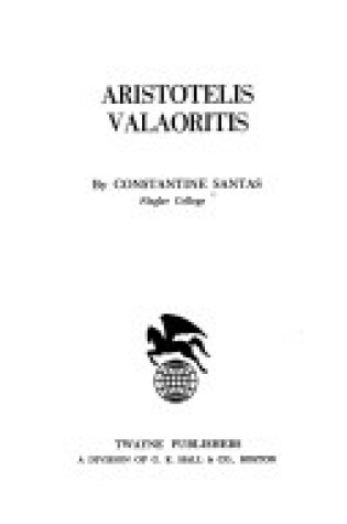 Cover of Aristotelis Valaoritis