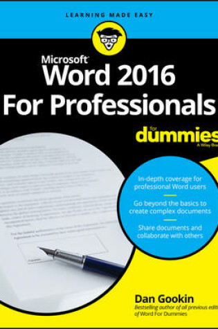 Cover of Word 2016 For Professionals For Dummies