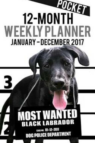 Cover of 2017 Pocket Weekly Planner - Most Wanted Black Labrador