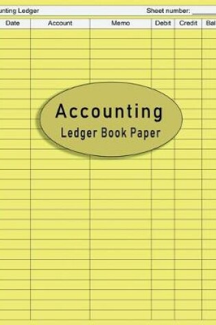 Cover of Accounting Ledger Book Paper