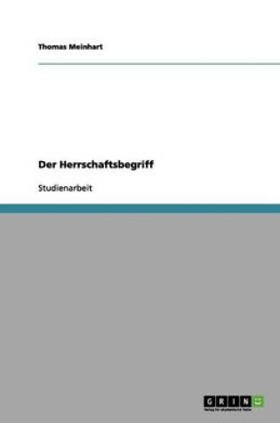 Cover of Der Herrschaftsbegriff