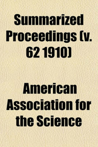 Cover of Summarized Proceedings (V. 62 1910)