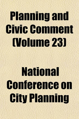 Book cover for Planning and Civic Comment (Volume 23)