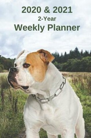 Cover of 2020 & 2021 Weekly Planner - Two Year Appointment Book Gift - Two-Year Agenda Notebook for American Bulldog Owners