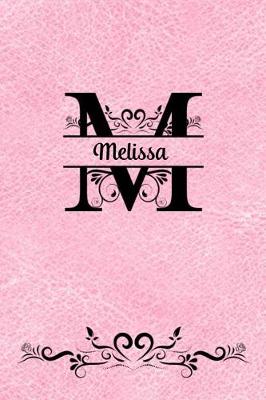 Book cover for Split Letter Personalized Name Journal - Melissa