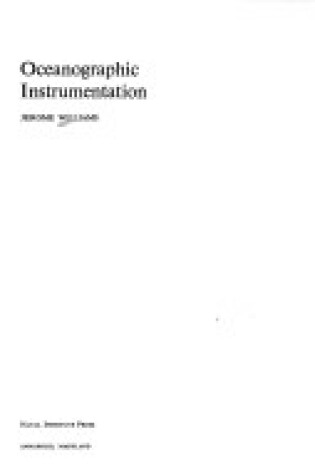 Cover of Oceanographic Instrumentation