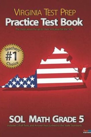 Cover of Virginia Test Prep Practice Test Book Sol Math Grade 5