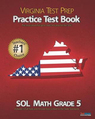 Book cover for Virginia Test Prep Practice Test Book Sol Math Grade 5