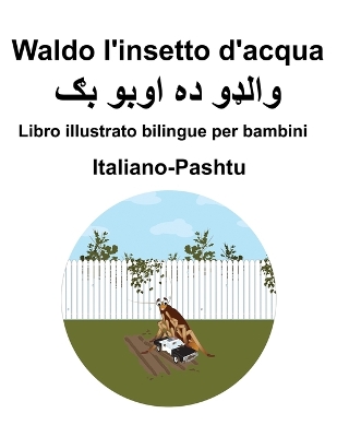 Book cover for Italiano-Pashtu Waldo l'insetto d'acqua Libro illustrato bilingue per bambini