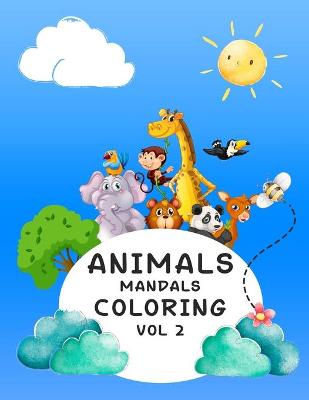 Book cover for Animals Mandals Coloring Book Vol 2