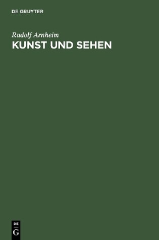 Cover of Kunst und Sehen