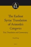 Book cover for The Earliest Syriac Translation of Aristotle's Categories