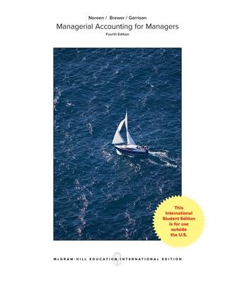 Book cover for ISE MANAGERIAL ACCOUNTING FOR MANAGERS