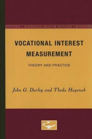 Cover of Vocational Interest Measurement: Theory and Practice