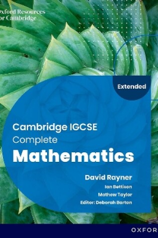 Cover of Cambridge IGCSE Complete Mathematics Extended: Student Book Sixth Edition