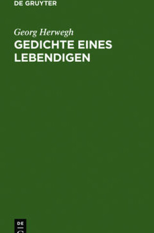 Cover of Gedichte Eines Lebendigen