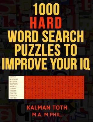 Book cover for 1000 Hard Word Search Puzzles to Improve Your IQ