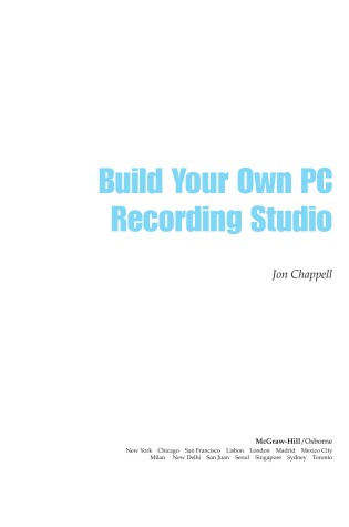 Cover of Build Your Own PC Recording Studio