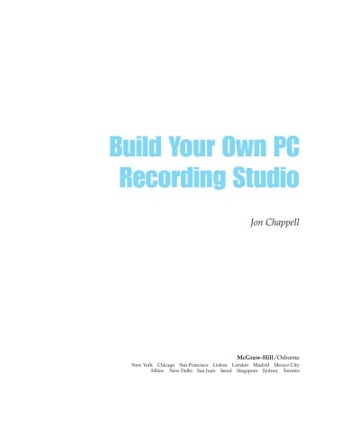 Book cover for Build Your Own PC Recording Studio