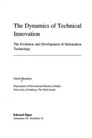 Cover of The Dynamics of Technical InnovatioN