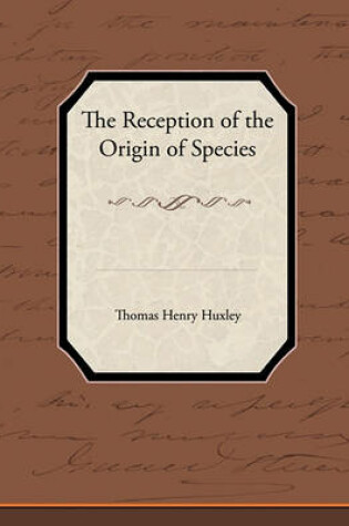 Cover of The Reception of the Origin of Species