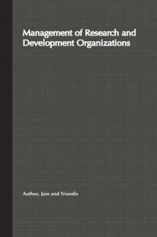 Cover of Management of Research and Development Organizations