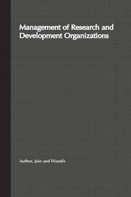 Book cover for Management of Research and Development Organizations